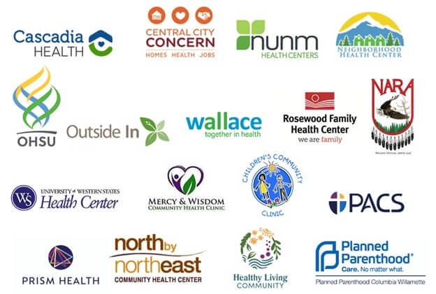 17 different member clinic logos