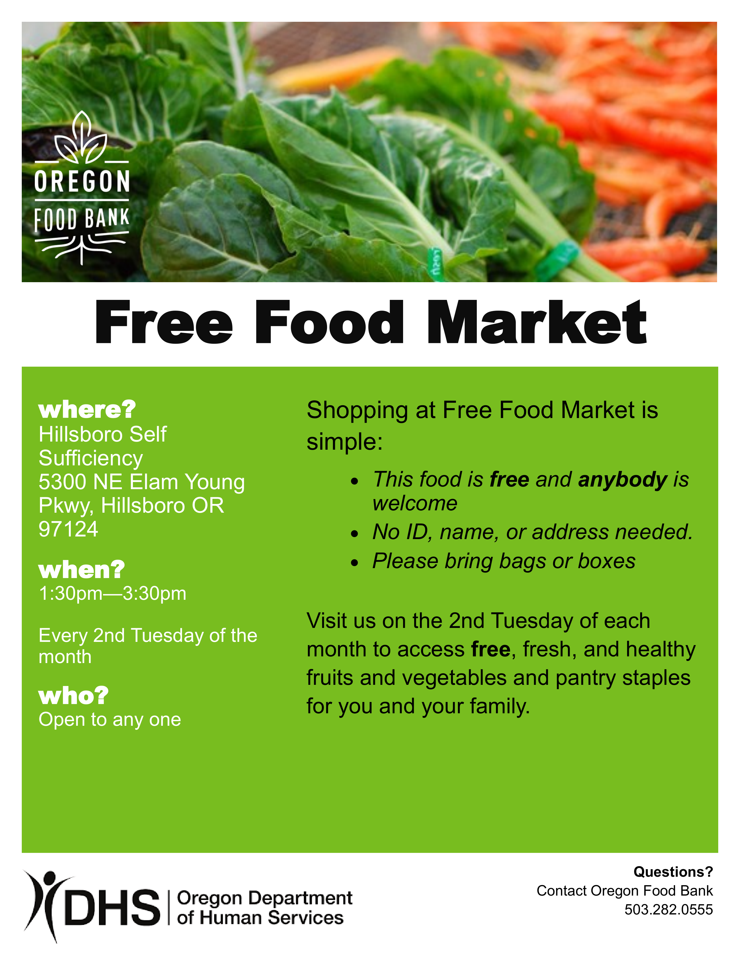 Free Food Market in Hillsboro 