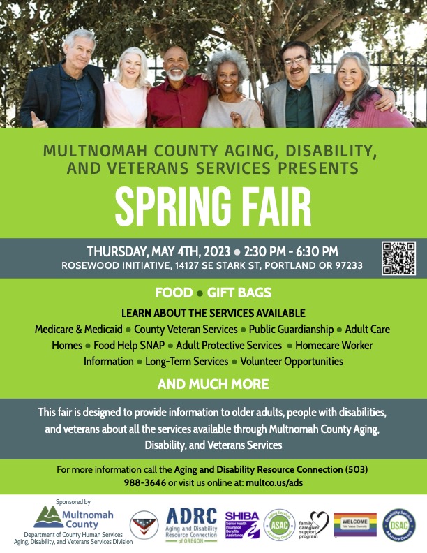 Aging, Disability, and Veterans Spring Fair 